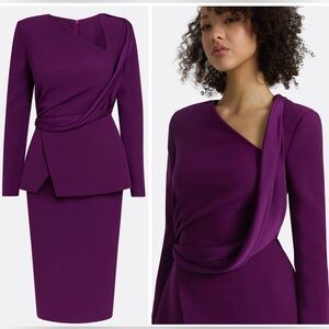 Safiyaa Laurana Currant Midi Dress